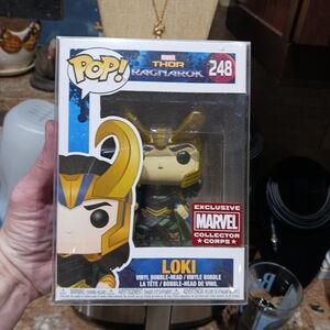 Funko POP! Marvel:Thor Ragnarok Loki #248 Collector Corps Exclusive W/Protector